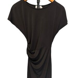 Leota Black Draped Stretch Knit Dress Size Small – Classic Career‎ or Cocktail